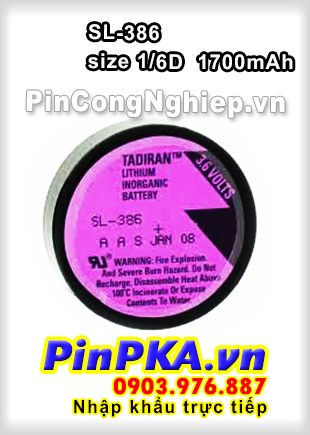 Pin Nuôi Nguồn PLC-CNC Lithium 3,6V Tadiran SL-386 1/6D 1700mAh